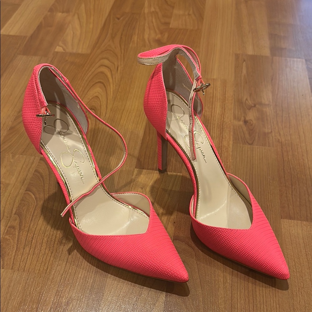 Jessica Simpson Pink Ankle Strap Heels